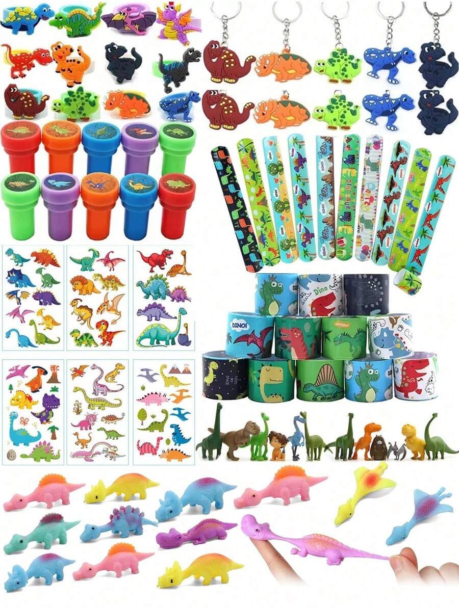 Dinosaur Themed Party Favors Supplies ,Birthday Party Supplies Favors,Bulk Stuffers Set Carnival Prizes,Goody Bag Fillers Party Favor Gifts , Back To School Gifts