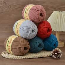 1 Pc T-Shirt Yarn, 7 Oz/200g, 72 Yd/66m Elastic Fabric Crochet Knitted T-Shirt Yarn, Thick Polyester Ribbon Used For Crochet/Woven Bags, Baskets, Carpets, Home Decor, DIY Crafts - Multicolor - View 8