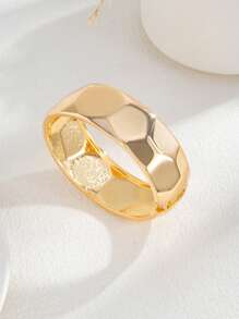 1pc Vintage Minimalist Asymmetric Hollow Metal Teardrop Snake Bracelet, Exaggerated Fashion Geometric Abstract Unique Spring Opening Bangle, Suitable For Women's Daily Commute, Holiday Gifts, Friends Gathering And Banquets, Fashion Accessory