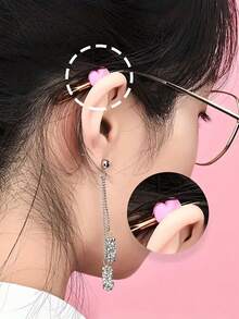 透明超柔软硅胶眼镜鼻托，一对可爱心形硅胶眼镜固定器，一体式鼻托，水滴形鼻托 - 舒适贴合眼镜框配件鼻托，一体式眼镜鼻托，眼镜耳夹耳钩防旅行必需品旅行配件度假暑假返校 - 彩色 - 查看 10