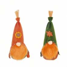 秋季侏儒秋季装饰向日葵侏儒鲁道夫无面侏儒娃娃感恩节装饰圣诞节用品、客厅装饰、办公室装饰、书桌装饰家居装饰万圣节装饰秋季装饰 - 彩色 - 查看 7