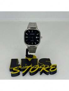 Men's Retro Vintage Classic Square Silver/Blue Watch - MSC BẠC / ĐEN - Xem 4