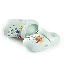 Cute DIY Fashion Cartoon Decor Casual Beach Sandals - Mint Green - View 6