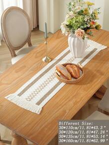 1 قطعة من منسوج الشراشيب الأنيق على الطراز القديم، مصنوع من القطن والكتان والجوت والدانتيل الريفي بنسيج شبيه بالكروشيه، قماش سميك، مناسب لطاولة القهوة والكومود والخزانة وحامل التلفاز والمفرش والطاولة الطعام وحصيرة الحماية وجري الطاولة وديكور المنزل وتجمعات العائلة وديكورات المناسبات والاستخدام الداخلي/الخارجي والتخييم والحفلات وحفلات الزفاف، متوفر بأحجام متعددة