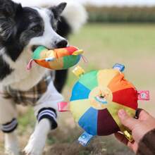 1 Pc Dog Toy - Cartoon Pattern, Interactive No-Battery Sound Toy For All Breeds, Durable Puppy Play And Training Game Accessory