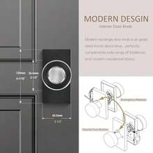 Privacy Door Knob With Lock - Crystal Glass Interior Door Handle For Bedroom Ba - 1 - View 4