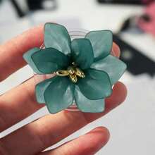 Suporte de celular em formato de flor de lótus, 1 peça, com suporte retrátil de mesa em formato de flor de lótus, cor sólida, suporte portátil e desleixado, compatível com iPhone, Android, presente de aniversário, família, amigos, suporte para celular, acessórios para celular - Multicolorido - Ver 5