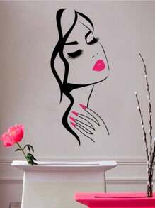 1pc Simple Black Figure Graphic Wall Sticker PVC Waterproof Removable Sticker 9.84*22.83in For Home Decor Stickers Wall Decal Vinyl Decal For Home Decorations Spring Decoration Items Refresh Your Home Birthday Graduation Gifts Wall Stickers Room Decor Wall Decor Personalised Stickers