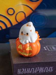 1pc Halloween Pumpkin & Ghost Shaped Home Decor Figurine - Multicolor - View 3