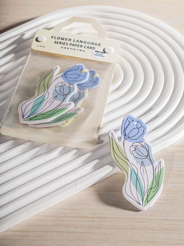 2 Pieces Floral Series Wardrobe, Car And Bag Aromatherapy Pendants, Used For Deodorization, Fragrance And Decoration