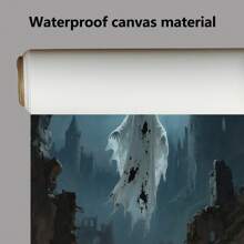 1 Piece,Ghosts And Spirits In Ancient Castles , Halloween Modern Frameless Art Decoration Painting, Printed Posters Mural, Waterproof Canvas,Suitable For Home, Office, Bedroom, Living Room, Study, Bathroom, Bar, Wall Arts And Home Decoration, Is An Ideal Holiday Gift Halloween Decor Fall Decor Room Decor