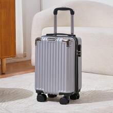 Lightweight Vertical Trolley Suitcase, Students College Business Travel Luggage With Wheels, Scratch-Resistant Password Lock, Expandable Carry-On Bag For School School Accessories School Stuff