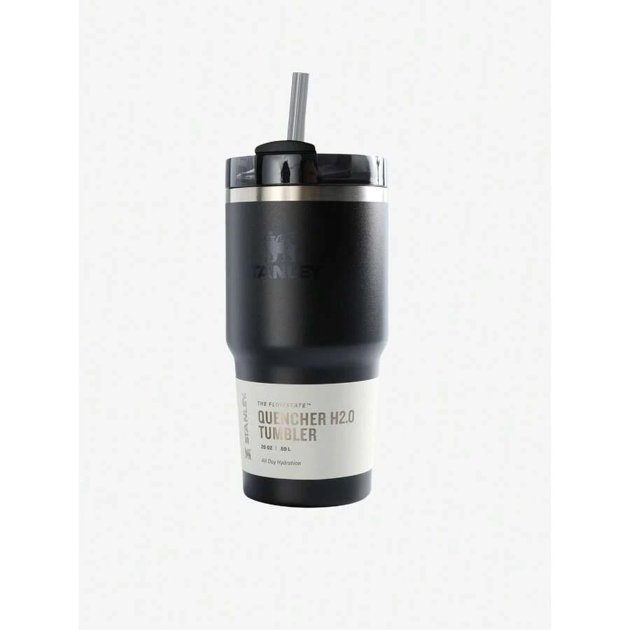 STANLEY - The Quencher H2.0 FlowState™ Tumbler 20 Oz Premium Stainless Steel Bottle Insulated Mug Cup Portable Water Bottle Large-Capacity Coffee Cup Water Cup With Handle And Straw, For Travel, Home, Office, Gift, Ice Drinks And Hot Drinks 10-10826 Christmas Gift - 1214 黑色 2.0 - 查看 1