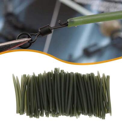 20-100PCS Terminal Carp Fishing Anti- Sleeves Connect With Fishing Hook Rubber Tip Tube Positioner Terminal Tackles Tools- 5.4cm In Length - Helps To Avoid Snags