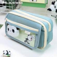 1 astuccio portamatite a forma di panda, ad alto valore cromatico, grande capacità, scatola multifunzionale per cancelleria (adatto per studenti di scuola primaria e secondaria), astuccio portamatite, zaino scolastico, forniture scolastiche, ritorno a scuola