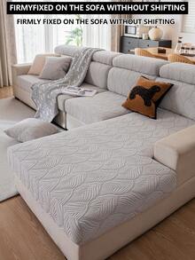 1pc Stretch Sofa Cover, Non-Slip Full Coverage Sofa Seat Cover, Suitable For All Seasons, Fabric Thickened Sofa Slipcover, Machine Washable, Dust-Proof, Pet-Friendly, Decor For Bedroom, Office, Living Room, Fits L-Shaped Sofa And 1/2/3/4 Seater