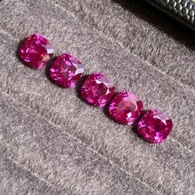 100% Purplish Red Sapphire Loose Cushion Cut Gemstone For Charms Advanced Jewelry Making Materials DIY - Purple - View 4