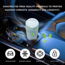 Car Trash Can Bin With Lid, Mini Leakproof Vehicle Side Door Cup Holder Trash Can With Lid, Multipurpose Organizer Portable Garbage Bin For Cup Holder Car Home Office (Dark Green) - 綠色 - 查看 6