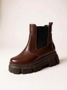 CHUNKY Platform Chelsea Boot - 鏽棕色 - 查看 1