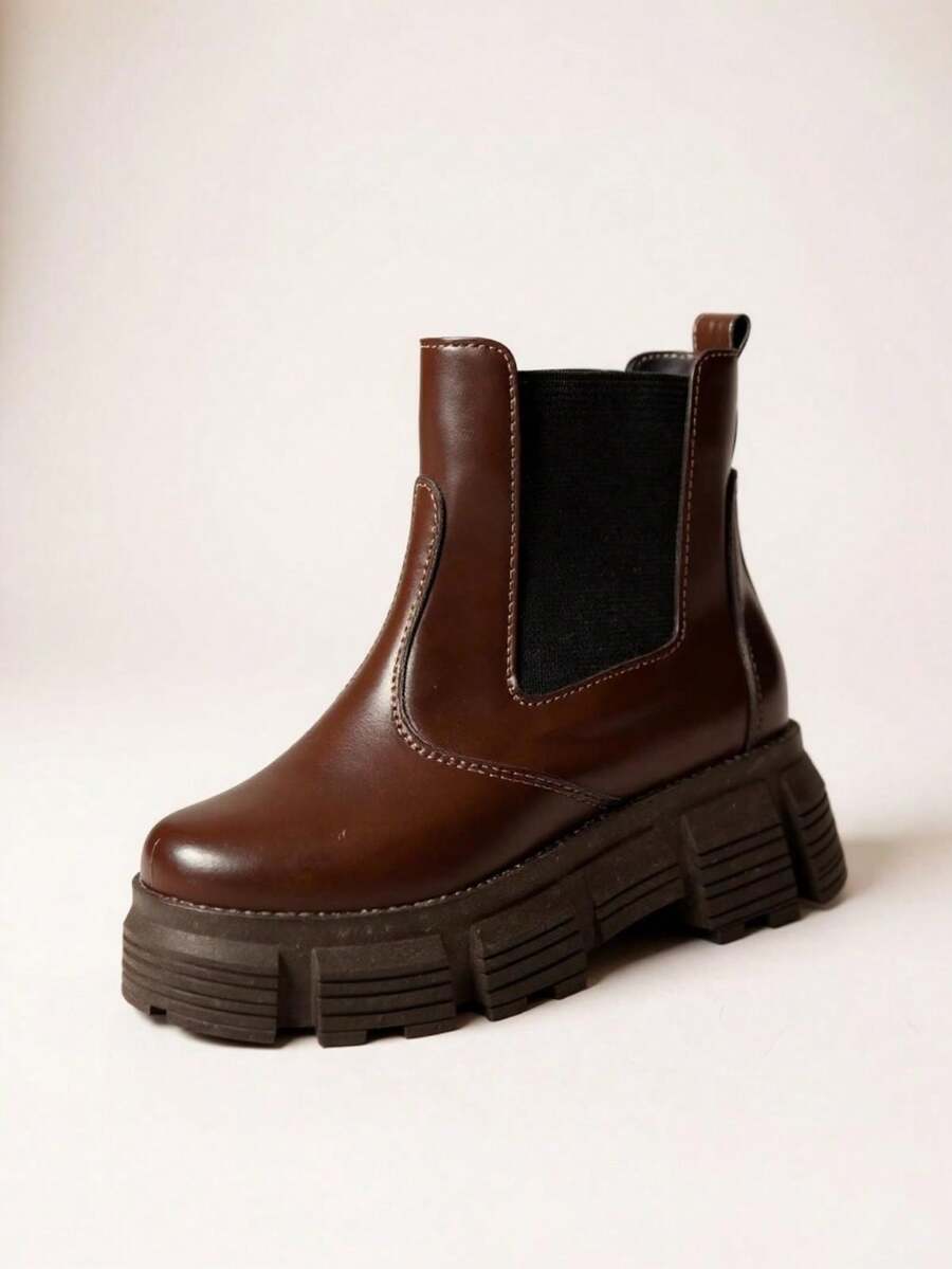 CHUNKY Platform Chelsea Boot - 鏽棕色 - 查看 1