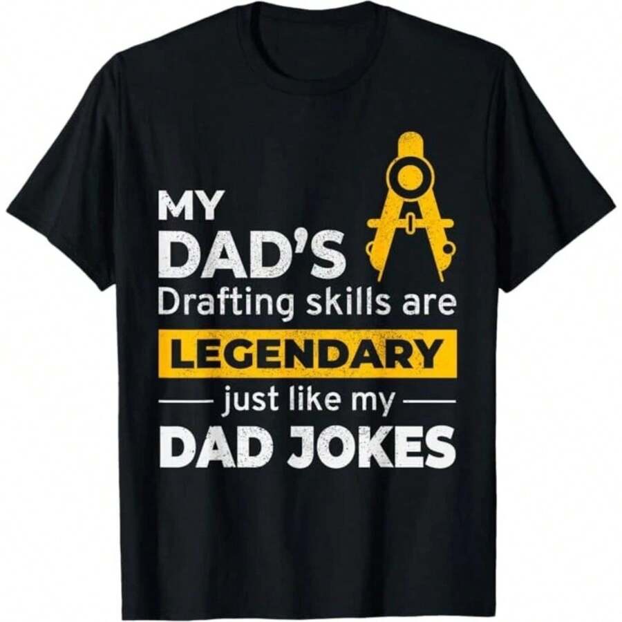 Architect Gift Architecture Architectural Building Drafting Construction T-Shirt As Present - 黑色 - 查看 1