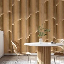 1PC 3M Self-Adhesive Wood Waterproof PVC Contact Paper For Easy Wall Decor, Perfect For Dining Room, Living Room, Office Background Walls, Wallpaper For Living Room