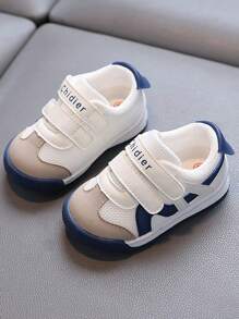 Zapatos de bebé y niño pequeño para otoño y primavera con cierre de doble gancho y bucle, suela blanda y antideslizante de TPR transpirable y cómoda, adecuados para niños y niñas de 0 a 4 años, para uso en interiores y exteriores