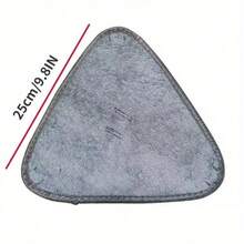 Triangle Woven Microfiber Mop Pads - High-Quality Polyester Cleaning Cloths For Outdoor And Car Use, Durable Replacement Mop Heads Compatible With Triangle Mop Systems - Grey - View 3