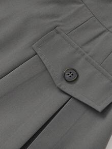 Balabala 女童百褶裙 2025 格子呢短裙 工作服风格 - 中灰 - 查看 4