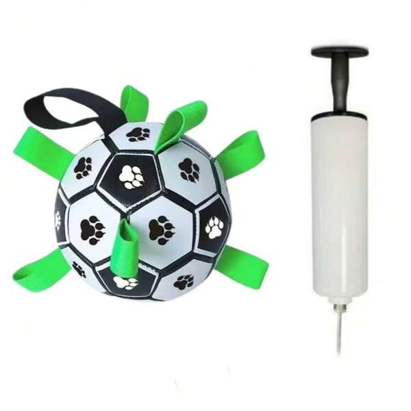 A 6-Inch Diameter Soccer Toy Comes With A Free Air Pump, A Shoulder Strap Soccer Ball For You To Play With Your Dog, An Interactive Stress Relieving Dog Toy Suitable For Outdoor Sports And Small To Medium-Sized Dogs, And A Durable Soccer Ball (6-Inch)