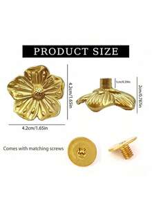 Núm tủ quần áo bằng vàng, Núm hoa cho ngăn kéo tủ quần áo, Núm tủ bằng đồng thau hình hoa, Tay nắm và núm trang trí cổ điển, Tay nắm tủ bếp, Phụ kiện tủ phòng tắm - Nhiều màu - Xem 9