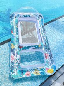 1pc Thick Inflatable Floating Chair, Adult Water Floating Bed, Sparkly Flamingo Floating Raft, Swimming Pool Inflatable Bed, Suitable For Beach, Pool & Multi-Person Play