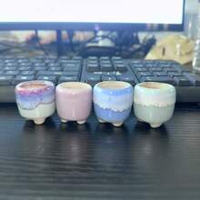 迷你陶瓷多肉植物花盆，带排水孔 - 适合小型植物，可用于圣诞节、圣诞装饰、室内圣诞装饰、圣诞礼物、桌面装饰、圣诞袜填充物、礼物、女士礼物等。 - 隨機 - 查看 9