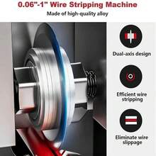 Manual Wire Stripping Machine Portable Adjustable Copper Cable Stripper 1mm To 21mm Hand Crank - Ergonomic Handle, Safety Lock & Durable Metal Construction For Professional Electricians & DIY Projects With Sleek Robust Industrial Look - Silver - View 3
