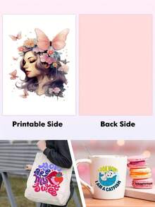 100 Sheets A4 High-Quality Heat Transfer Paper, 100g High Transfer Rate Fast Drying Type, Compatible With All Inkjet Printers, Suitable For T-Shirts, Mugs, Phone Cases, MDF, Hats And Other Products - Multicolor - View 6