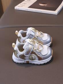 1 双婴儿防滑软底透气运动鞋/幼儿学步鞋，春/秋 - 金色 - 查看 4