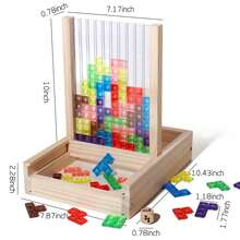 新款儿童拼图3D积木立体拼图玩具3-6岁4思维训练逻辑思维专注力训练亲子互动益智玩具 - 彩色 - 查看 11