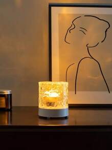 1 confezione Lampada da tavolo con luce notturna a tipo C rotonda, lampada creativa da comodino con effetto di onde rotanti, lampada atmosferica a fiamma con 16 colori e effetto diamante, con telecomando, luce notturna RGB per camera da letto con design a onde rotanti, adatta per camere dei bambini, camere da letto, corridoi