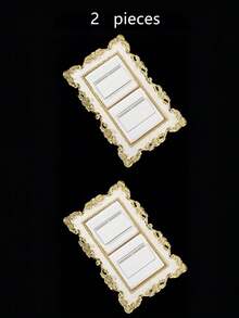 1pc European Style Rose Flower Switch Sticker, Double Switch Cover, Wall Decal, Suitable For Halloween, Christmas, And Home Decor - White - View 14