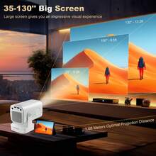 Auto Focus&1080P Mini Smart Projector With 4K Support, Portable Projector With Wifi And Bluetooth, 5W Speaker, Built In Apps, Voice Control, Outdoor Movie Projector/A 100-Inch Screen Does Not Include A Projector - 查看 5
