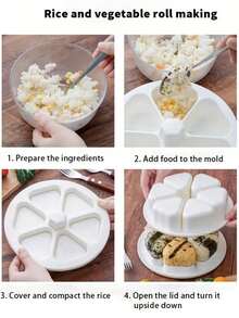 2pcs/1 Piece Japanese Triangle Rice Ball Mold, Creative, Convenient, Cute, Quick Molding, Very Suitable For Bento Rice Balls, Sushi Nori Rolls And DIY Rice Ball Desserts, 6-Hole Rice Ball Bento Pressing Mold, Practical Kitchen Accessories, Homemade Supplies, Kitchen Supplies, Tableware Accessories - Multicolor - View 10