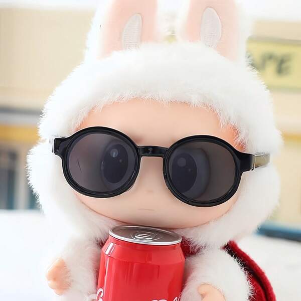 1 Pair Of Labu Eyeglass Frames, Including First, Second, And Third Generation Keychains, Blinds, And Canvas. These Glasses Are Designed To Change The Clothing Of Eyeglass Dolls. This Series Includes Mini Simulation Glasses, Mini Reduction, Cute Dolls, Photography Props, Party Gifts, Holiday Gifts, Etc