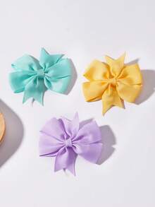 公主女孩蝴蝶结发夹，可爱甜美婴儿发饰混色套装，女孩派对礼物 - 彩色 - 查看 9