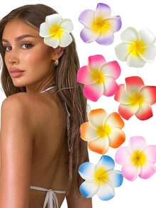 1/3 件多色女士大雪纺兰花波西米亚花朵发夹适用于新娘婚礼配饰发夹发夹配饰 - 彩色 - 查看 27