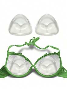 2 件透明硅胶聚拢文胸垫，可重复使用柔软文胸罩杯，用于提升文胸、泳衣、比基尼的胸部，帮助提升和增强胸部，可水洗硅胶材质，适用于晚礼服和派对穿着的文胸配件 - 彩色 - 查看 8