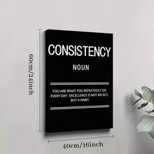 Inspirational Art Motivational Quotes Consistency Noun - 香檳色 - 查看 8