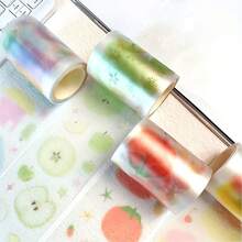 1pc, Cute PET Tape, Simple Fruit Stickers, DIY Projects And Art Supplies, With An Unfolded Length Of 200cm/78.74inch, Suitable For Scrapbooks, Diaries, Planners - Handmade Crafts Supplies, Friendship Exchanges, And Holiday Birthday Gifts, For School Supplies, Back To School - Multicolor - View 8