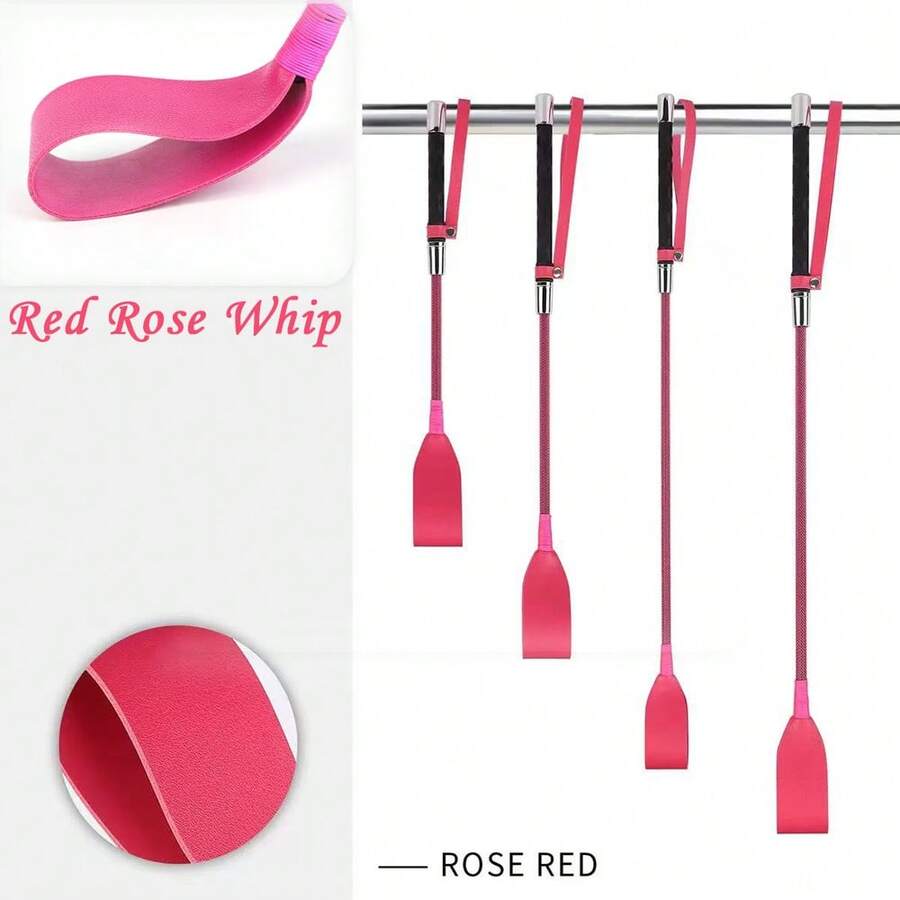 1pc Equestrian Whip Made Of PU Leather, Soft Equestrian Whip, Equestrian Training Aid With Non-Slip Braided Handle And Wrist Ring