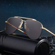 1 Pair Aviator Fashion Glasses, New Retro Street Casual Elegant Style, Unisex UV Protection Driving Outdoor Fashion Glasses