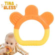 Tinabless قطعة واحدة لعبة تسنين للأطفال، للأطفال من عمر 6 إلى 12 شهرًا، مضغ سيليكوني لتهدئة اللثة وتخفيف آلام التسنين